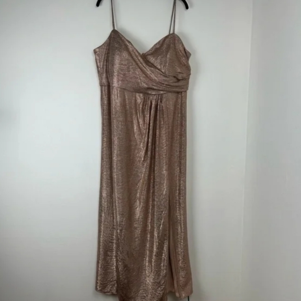 Golden knee length camisole skirt